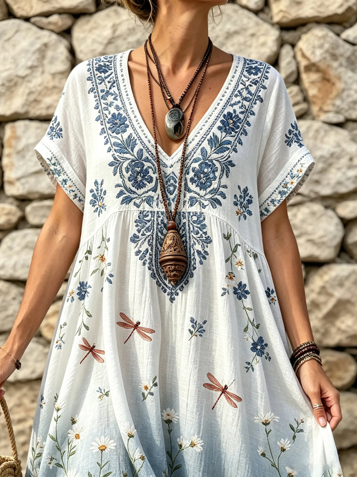 Women's Ombre Daisy Floral Print Maxi Dress