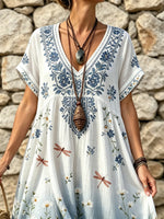 Women's Ombre Daisy Floral Print Maxi Dress