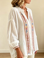 Women's Tribal Button-Down Blouse