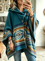 Women’s Bohemian-style Ethnic Hooded Cape Shawl Coat