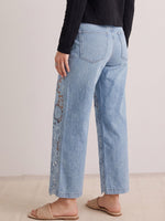 Vintage Elegant Openwork Lace Patchwork Jeans