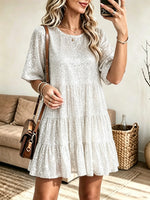 Women's Sequin Tiered A-Line Mini Dress