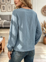 Vintage Elegant Cotton-linen Blend Shirt