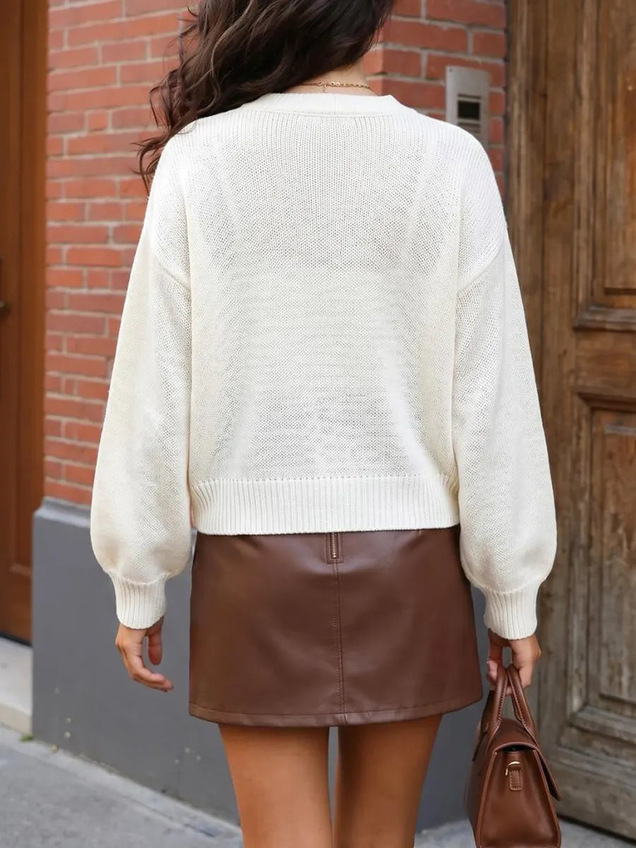 Retro Toggle‑closure Art Casual Stylish Long Sleeve Knit Cardigan Sweater
