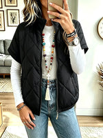 Women Stand-collar Short-sleeve Vest