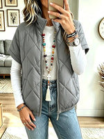 Women Stand-collar Short-sleeve Vest