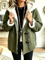 Women's Retro Toggle Button Hooded Coat