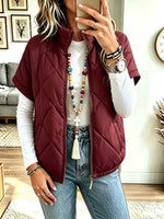Women Stand-collar Short-sleeve Vest