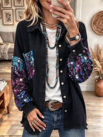 Women's Frayed Raw Hem Oversized Boho Jean Coat