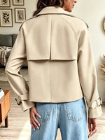 Retro Loose Pockets Art Button Casual Stylish Long Sleeve Coat