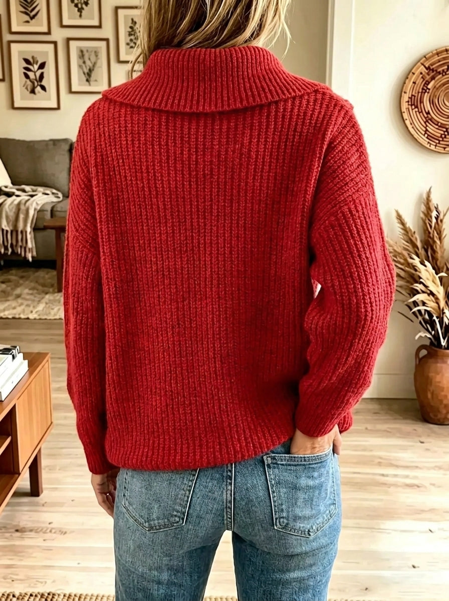 Women's Foldover Shawl Collar Button Knit Cardigan