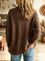 Women's Single-Button Chunky Ribbed Cardigan Coat
