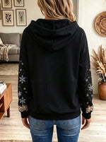 Women's Dragonfly Christmas Tree Graphic Fleece Hoodie