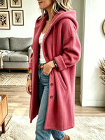 Women’s Hooded Single-breasted Mid-length Coat