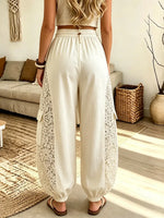 Women’s Lace Patchwork Bohemian Style Lantern Jogger Pants