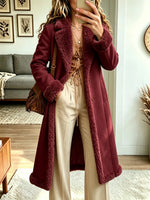 Women's Shearling Lined Longline Coat