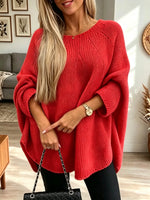 Women's Oversized Knit Poncho Sweater