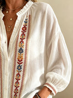 Women's Tribal Button-Down Blouse