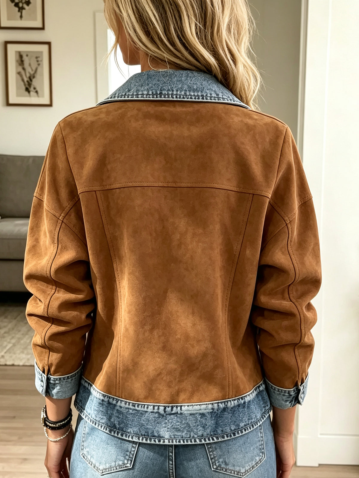 Women's Denim Collar Jacket
