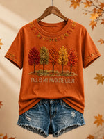 Women's Autumn Trees Graphic T-Shirt
