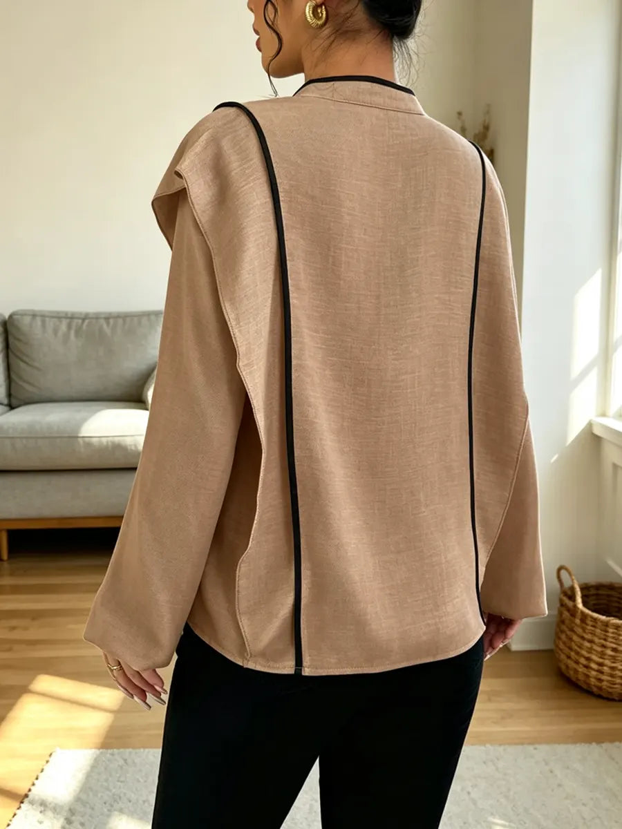 Retro Ethnic Elegant Knot Art Casual Stylish Long Sleeve Shirt