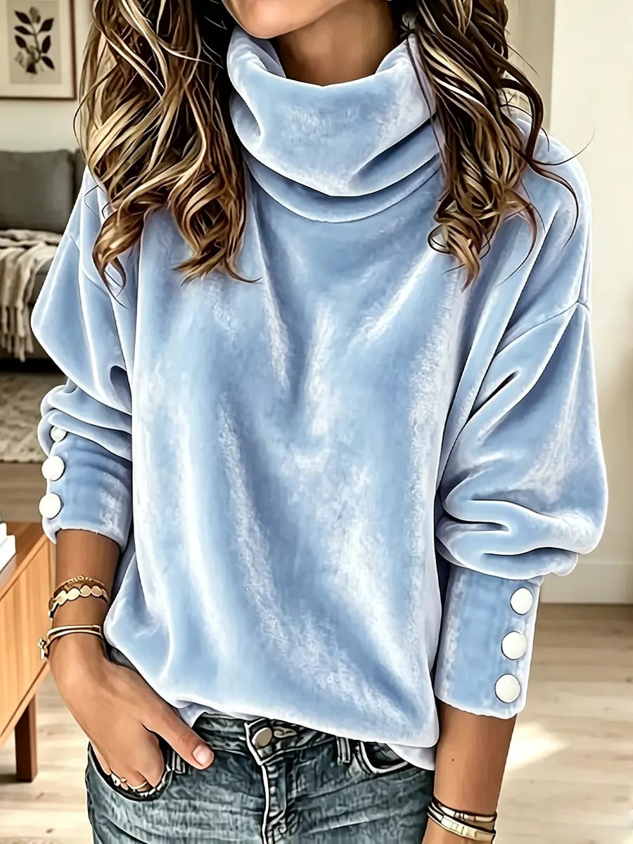 Retro Elegant Loose Art Casual Stylish Long Sleeve Velvet Shirt