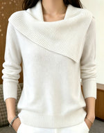 Collared Cold‑Shoulder Button Down Blouse Long Puff Sleeve V‑Neck Shirt