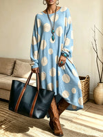 Women's Polka Dot High-Low Maxi Dress