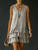 Women's Loose-fitting Solid Color Vest Dress