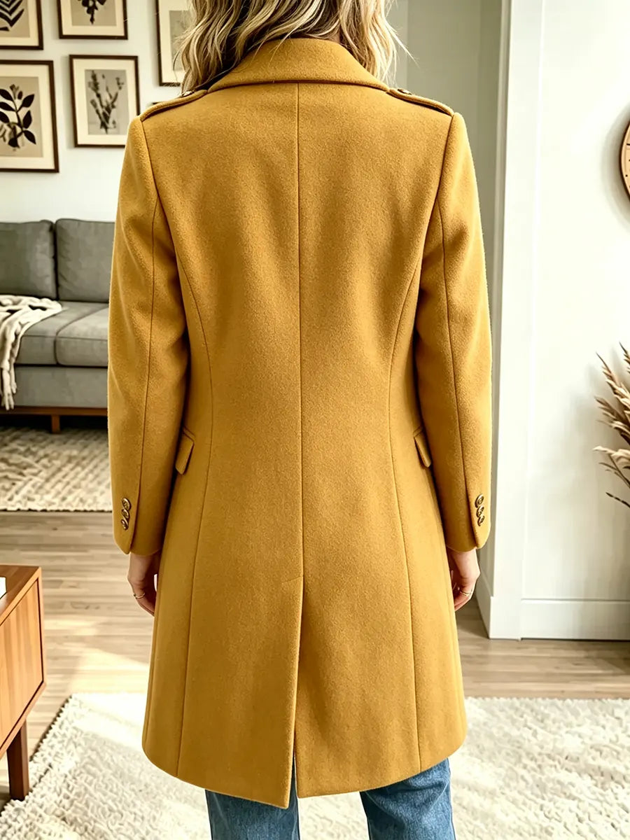 Women’s Double-breasted Mid-length Wool Coat