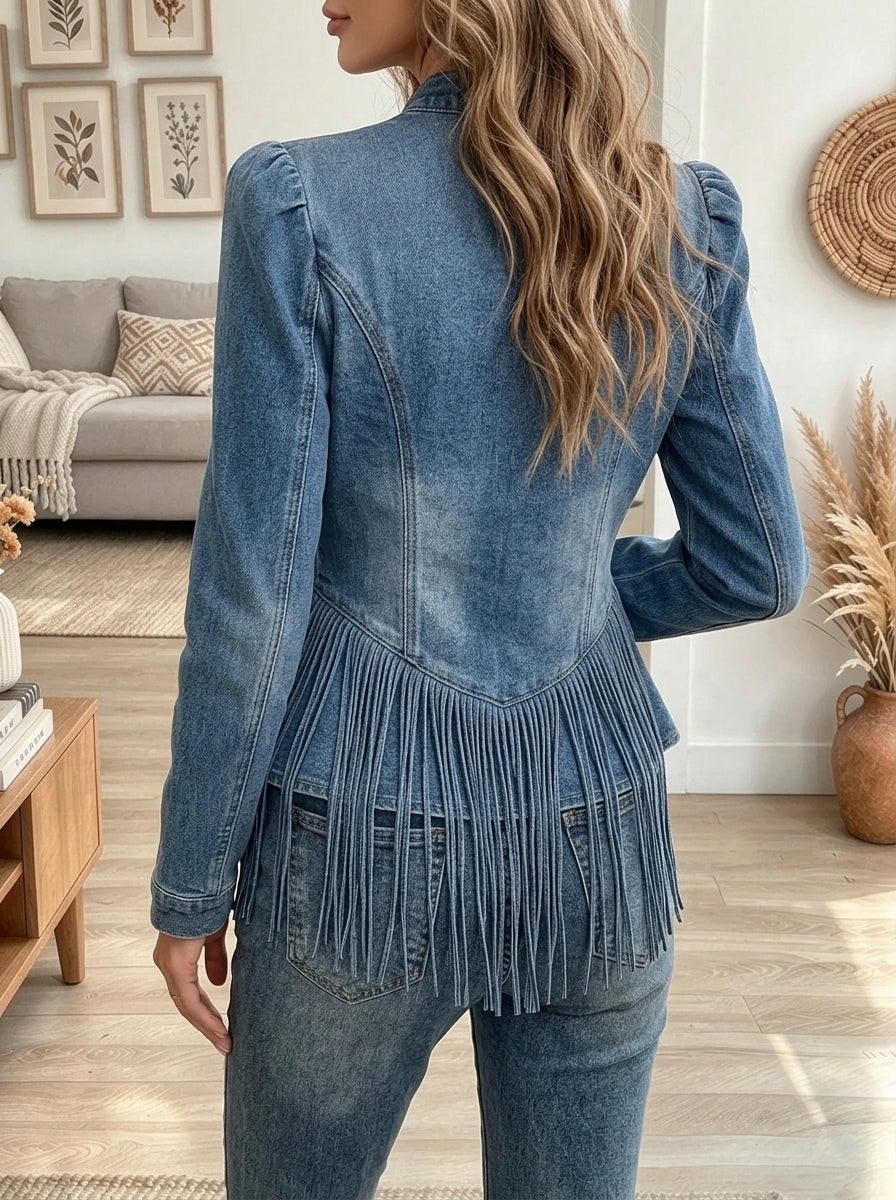 Women's Fringe Detail Denim Jacket