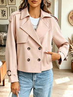 Retro Loose Pockets Art Button Casual Stylish Long Sleeve Coat