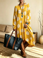Women's Polka Dot High-Low Maxi Dress