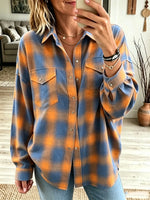 Women's Plaid Button-Down Shirt