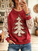 Women's Floral Tree Print Sweatshirt