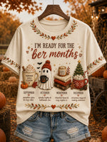 Women's Cozy Ber Months Holiday Graphic T-Shirt