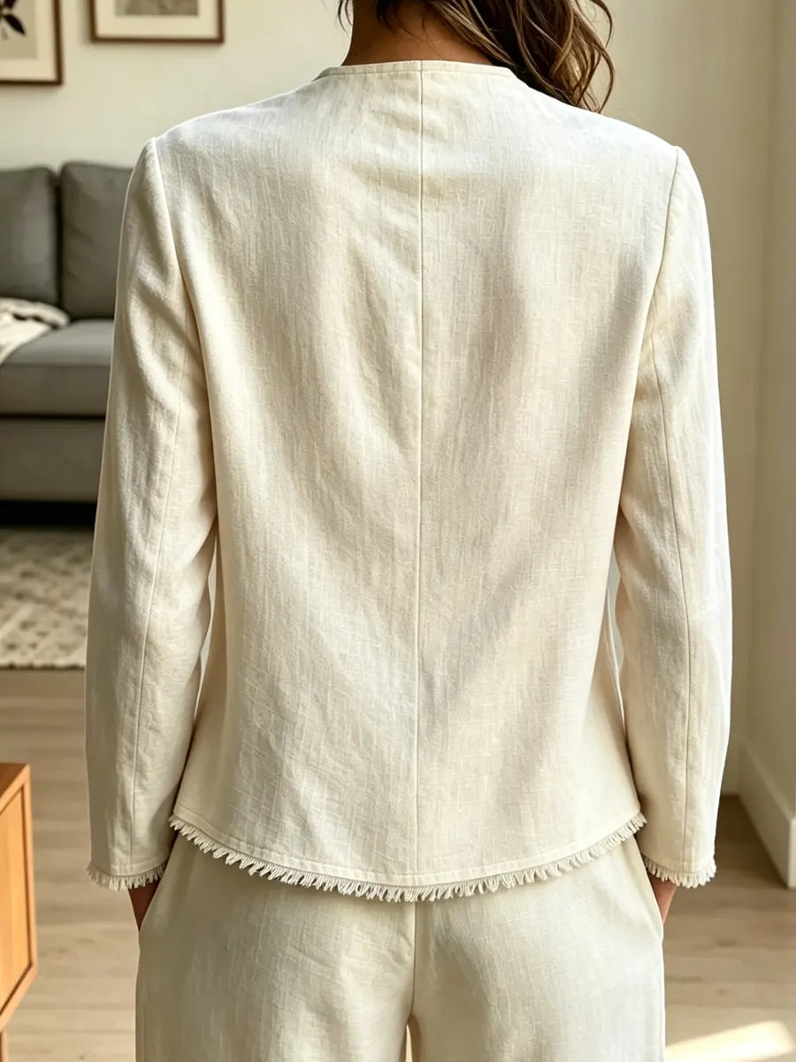 Retro Loose Twisted Art Casual Stylish Long Sleeve Cotton Linen Shirt