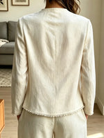 Retro Loose Twisted Art Casual Stylish Long Sleeve Cotton Linen Shirt