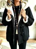 Women's Retro Toggle Button Hooded Coat