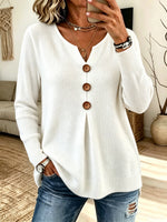Women's Button-Front Ribbed Knit Sweater