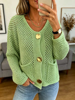 Women's Open-Knit Cardigan Sweater