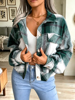 Retro Plaid Pattern Art Casual Lapel Stylish Long Sleeve Coat