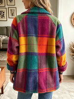 Women's Multi-Color Plaid Coat