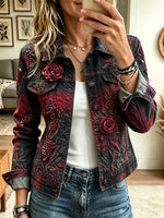 Women's Rose Denim Jacket