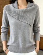 Collared Cold‑Shoulder Button Down Blouse Long Puff Sleeve V‑Neck Shirt