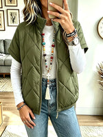 Women Stand-collar Short-sleeve Vest