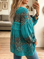 Women's Vintage Elegant Textured Crinkle Ruffle Babydoll Tunic Blouse
