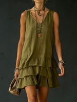 Women's Loose-fitting Solid Color Vest Dress