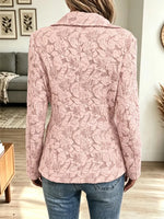 Retro Floral Pattern Art Casual Stylish Long Sleeve Blazer Coat