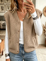 Women's Snap-Front Sherpa Fleece Vest